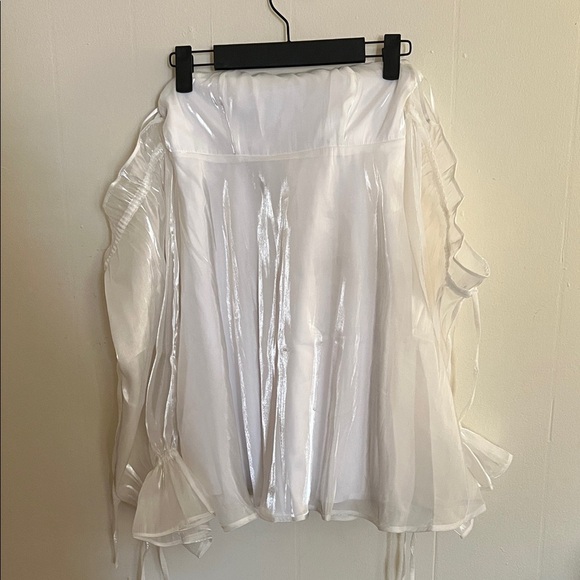 Anthropology Alamour The Label Off-Shoulder White Dress - Picture 4 of 8